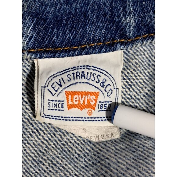 Vintage 1980-84 Levis Orange Tab Cropped Denim Trucker Jacket Womens XS/S Fits L - Picture 2 of 9